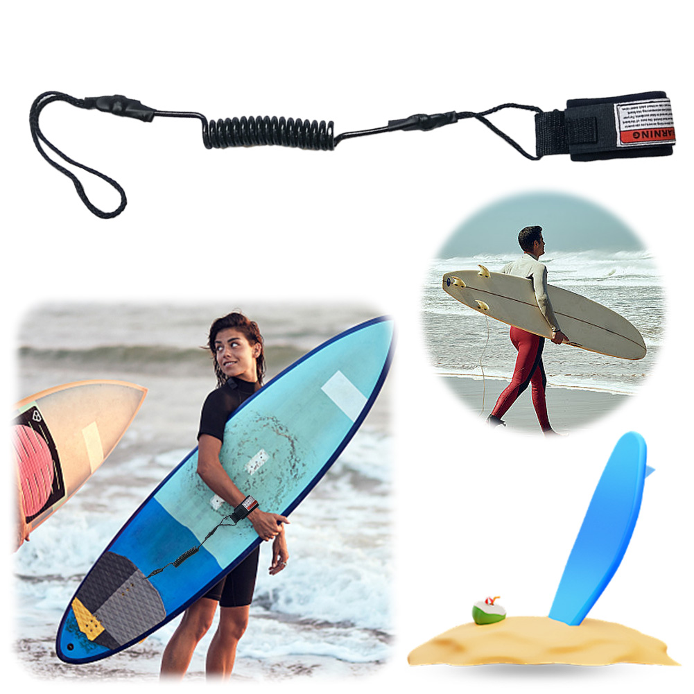 Coiled Bodyboard Leash TPU Sur - Surfboard Leash Ankle บทวิจารณ์และราคา