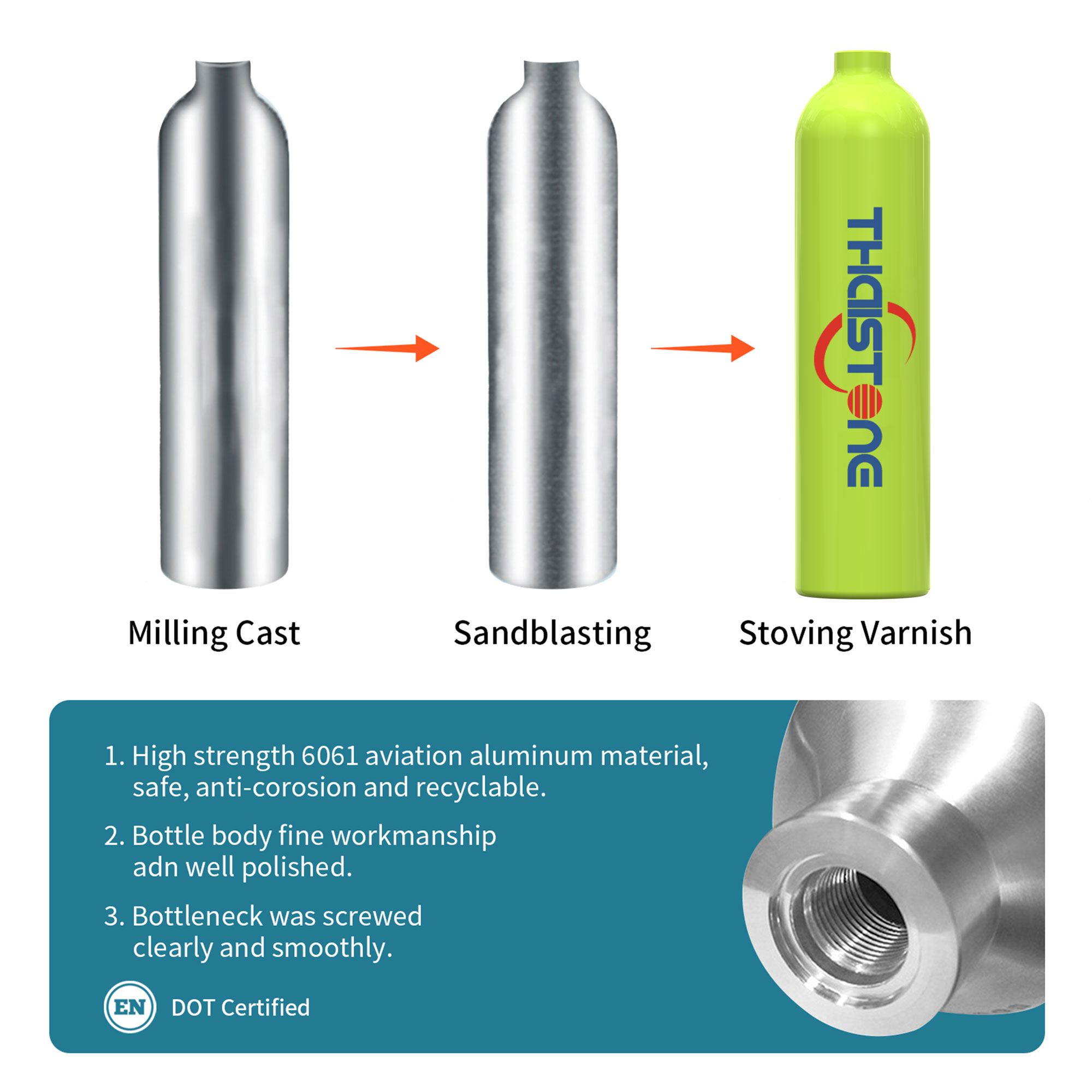 THAISTONE 1L Scuba Oxygen Tank - Snorkel Dry Top บทวิจารณ์และราคา