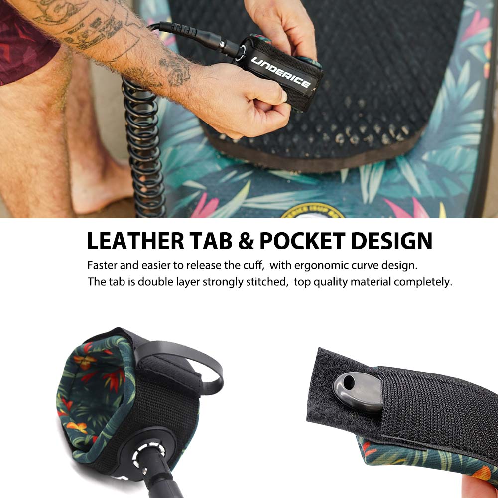SUP Paddle Leash 7MM 11-10FT S - Surfboard Leash Ankle บทวิจารณ์และราคา