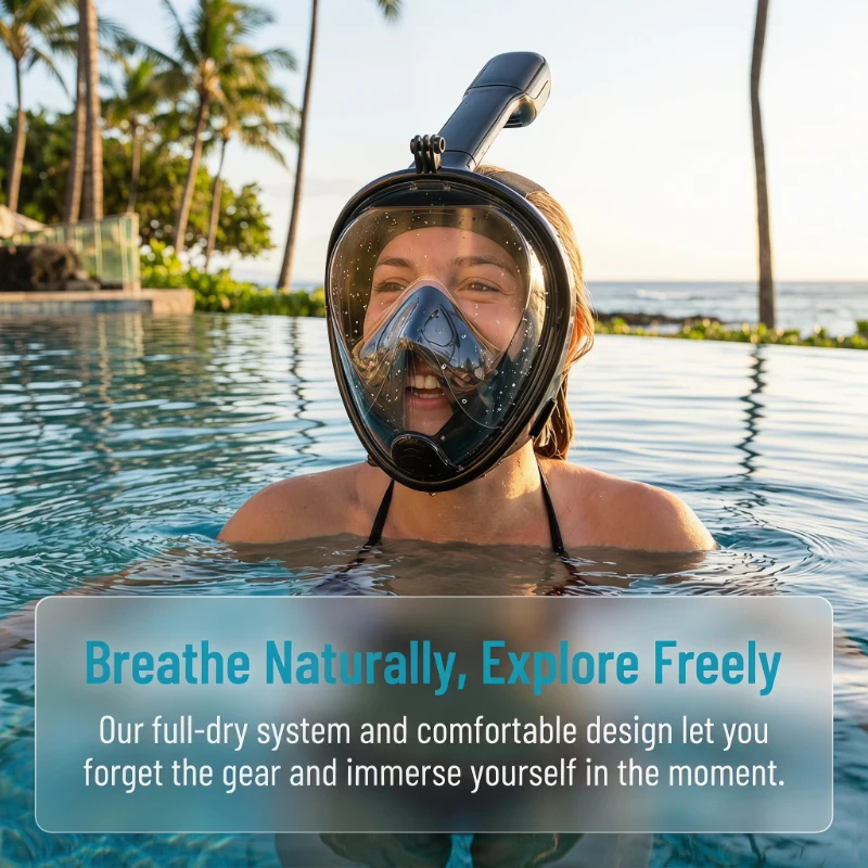 Anti Fog Full Face Snorkeling  - Snorkel Dry Top บทวิจารณ์และราคา