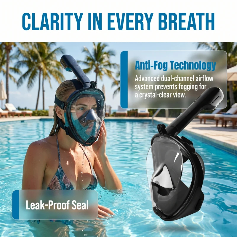 Anti Fog Full Face Snorkeling  - Snorkel Dry Top บทวิจารณ์และราคา
