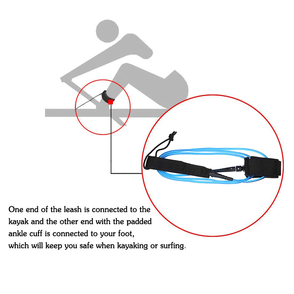 6ft 5.5MM TPU Surfboard Ankle  - Surfboard Leash Ankle บทวิจารณ์และราคา